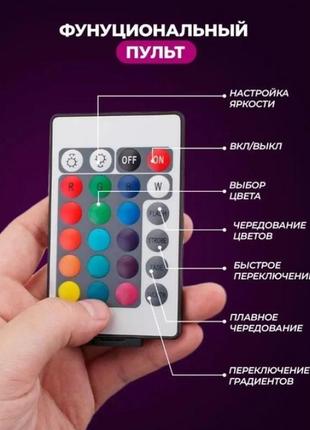 Світлодіодна usb, bluetooth led-стрічка rgb 5050 вологостійка з пультом 5 метрів3 фото