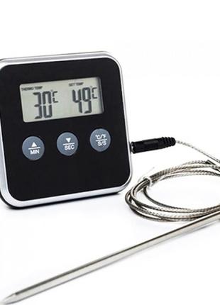 Цифровий термометр tp-600 для духовки (печі) з виносним датчиком до 250 °c1 фото