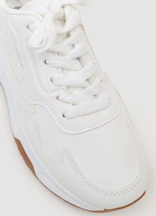 Кросівки жіночі екошкіра, колір білий, 243r186-1612 фото
