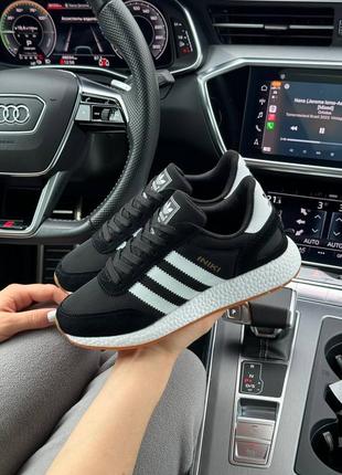 Код в2236 🔶женские кроссовки adidas originals iniki w black white
