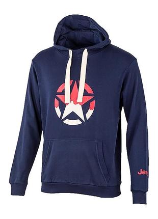 Мужское худи jeep hooded sweatshirt star синий l (o102568-a184 l)