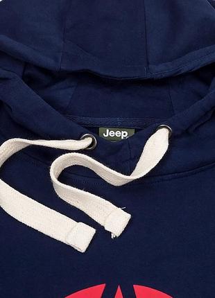 Мужское худи jeep hooded sweatshirt star синий l (o102568-a184 l)3 фото
