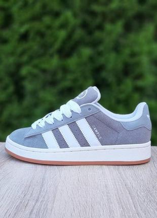 Чоловічі кросівки | adidas campus | сірі | замша, :43