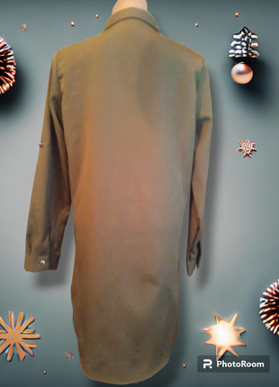Женское платье платье рубашка свободного кроя оверсайз цвета хаки новая турция2 фото