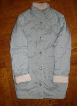 Теплая стеганная куртка на две стороны) 38 -40р2 фото