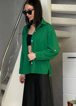 Стильна жіноча сорочка легка із довгим рукавом софт класика 983101g9 фото