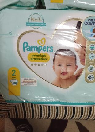 Подгузники 2 pampers premium