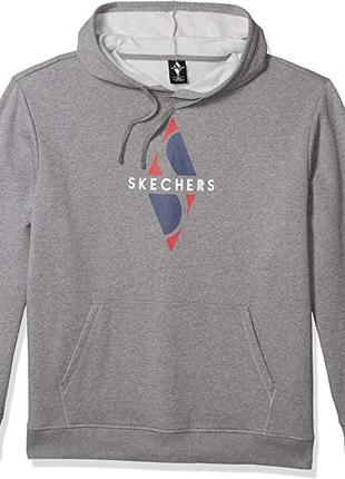 Толстовка свитшот кофта на флисе skechers размер м и xl хлопок