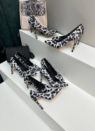 Женские туфли из натуральной кожи леопард новая коллекция эксклюзив