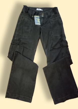 Черные джинсы-карго на подростка.5 фото