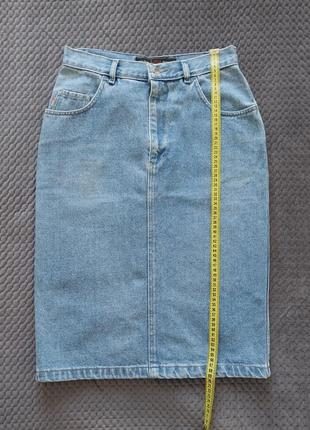 Джинсовая юбка фирмы l.e.a american style, винтаж, размер 31/42/ l6 фото