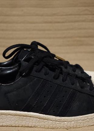 Фирменные кроссовки adidas superstar black white 37 1/3 р.( 23 см.)