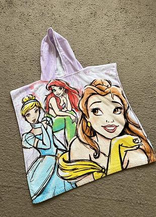 Полотенце с капишоном детское disney princess