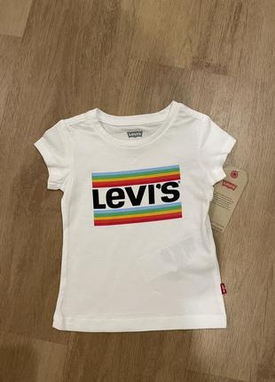 Новая футболка для девочки levi's 1-2 года2 фото