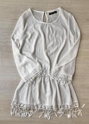 Новое белоснежное белое платье zanzea на пляж белое платье2 фото