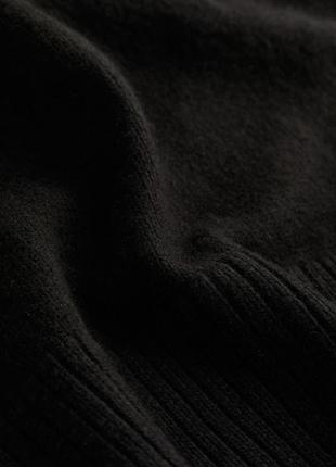 H&m свитер черный серый оверсайз свободный под горло теплый с вырезами для карманов5 фото