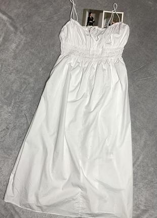 H&m коттоновый длинный сарафан, платье2 фото