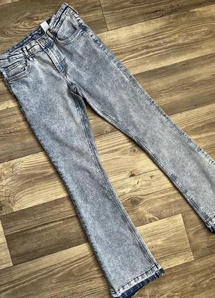 Підліткові джинси кльош з мраморним ефектом2 фото