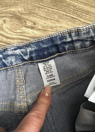 Підліткові джинси кльош з мраморним ефектом8 фото