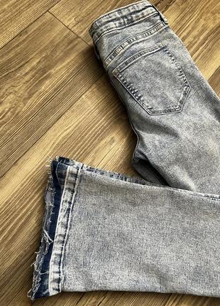 Підліткові джинси кльош з мраморним ефектом6 фото
