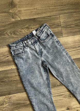 Підліткові джинси кльош з мраморним ефектом3 фото