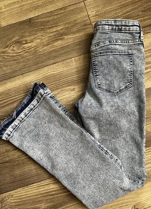 Підліткові джинси кльош з мраморним ефектом5 фото