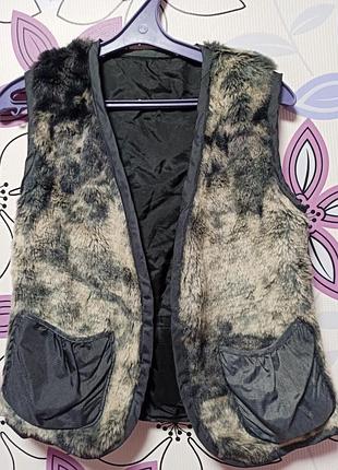 Жилетка, хутро штучне