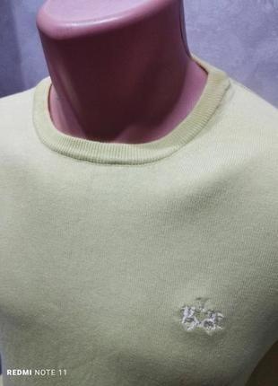 Элегантный хлопковый свитер аргентинского бренда одежды премиум класса la martina3 фото