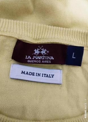 Элегантный хлопковый свитер аргентинского бренда одежды премиум класса la martina4 фото