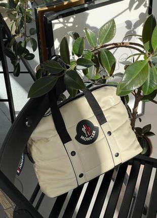 Женская сумка 👜 moncler puff cream8 фото