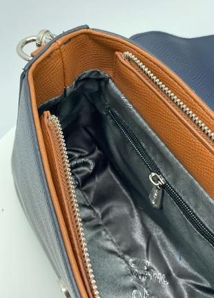 Жіноча сумка 👜 val bag blue/brown9 фото