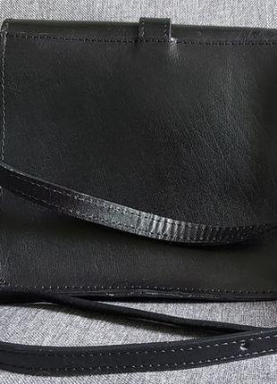 Черная сумка кожаная каркасная на плечо сумочка topshop4 фото