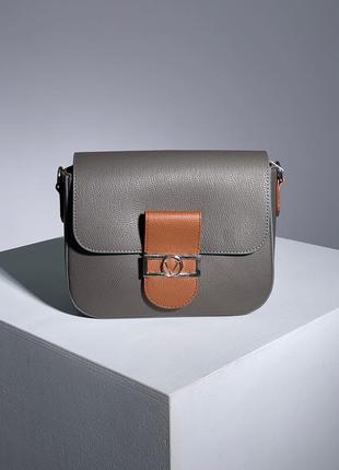Жіноча сумка 👜  bag grey/brown