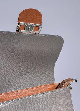 Женская сумка 👜 bag grey/brown7 фото