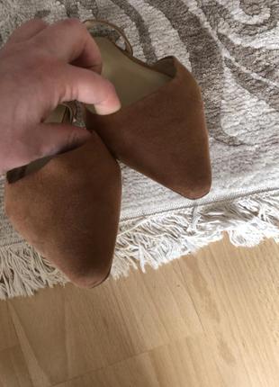 Балетки туфлі коричневого кольору5 фото