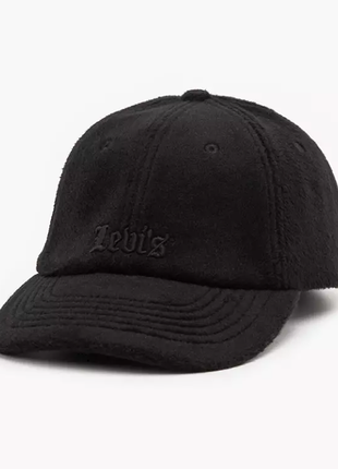 Стильна чорна кепка бейсболка levi's essential cap