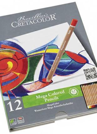 Набір кольорових олівців megacolor 12 шт cretacolor3 фото
