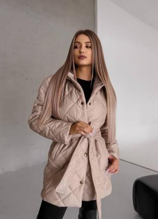 Женская куртка. беж и черный, xs,s,m,l,xl