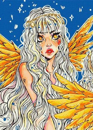 Картина по номерам идейка сказочный ангел ©nila_art_art 40х50см kho5085 без коробки набор для росписи по
