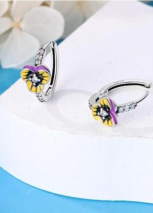 Серьги кольца серебро silver_pandora серьги кольцо original