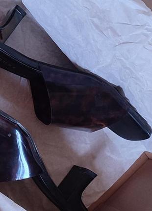 Шлёпанцы силиконовые на каблуке мюли сабо сандали warehouse2 фото