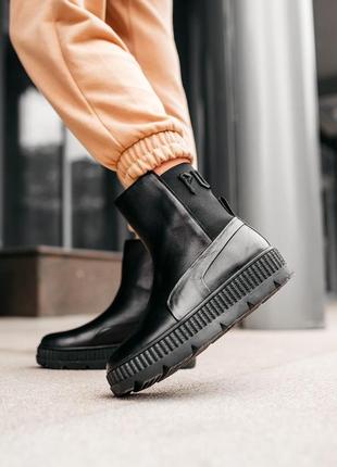 Ботинки боты puma by rihanna chelsea sneaker boot black6 фото