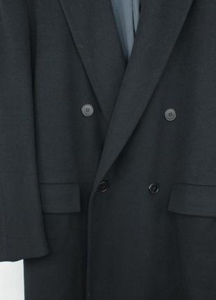Шиканное винтажное шерстяное пальто gianni versace double-breasted navy wool long overcoat men's2 фото