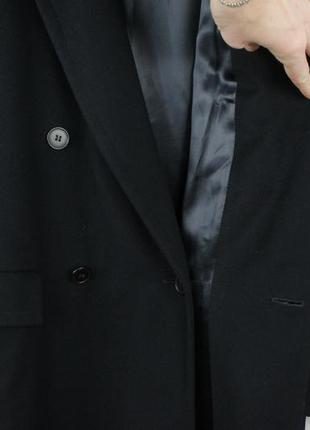 Шиканное винтажное шерстяное пальто gianni versace double-breasted navy wool long overcoat men's5 фото