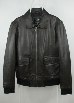 Шикарная кожаная куртка бомбер h &amp; lewis a2 flight bomber brown leather jacket