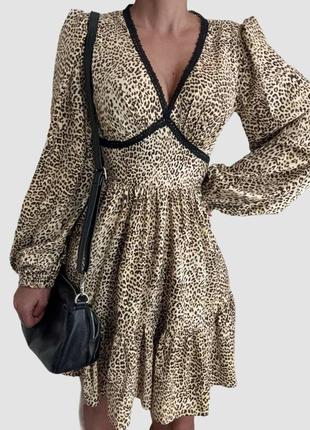 Платье женское леопардовое4 фото
