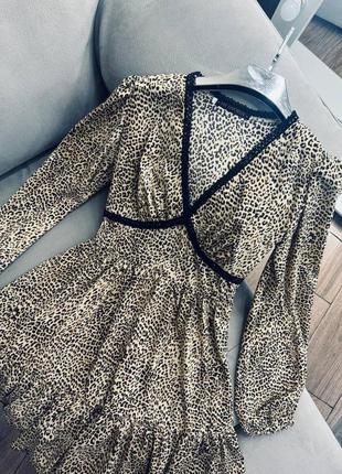 Платье женское леопардовое8 фото