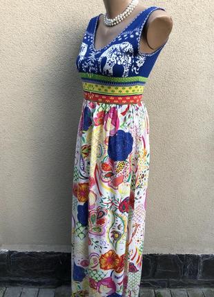 Комбіноване сукня,сарафан,преміум бренд,етно стиль бохо,8 фото