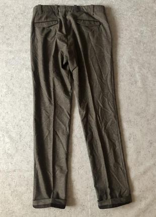Стильні соловічі вовняні брюки pt012 фото