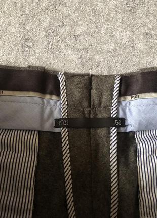 Стильні соловічі вовняні брюки pt016 фото